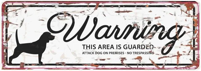 D&D - Waarschuwingsbord Beagle (wit)