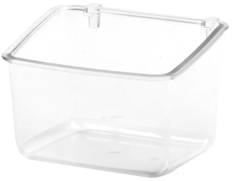Papegaaipot transparant plastic haak