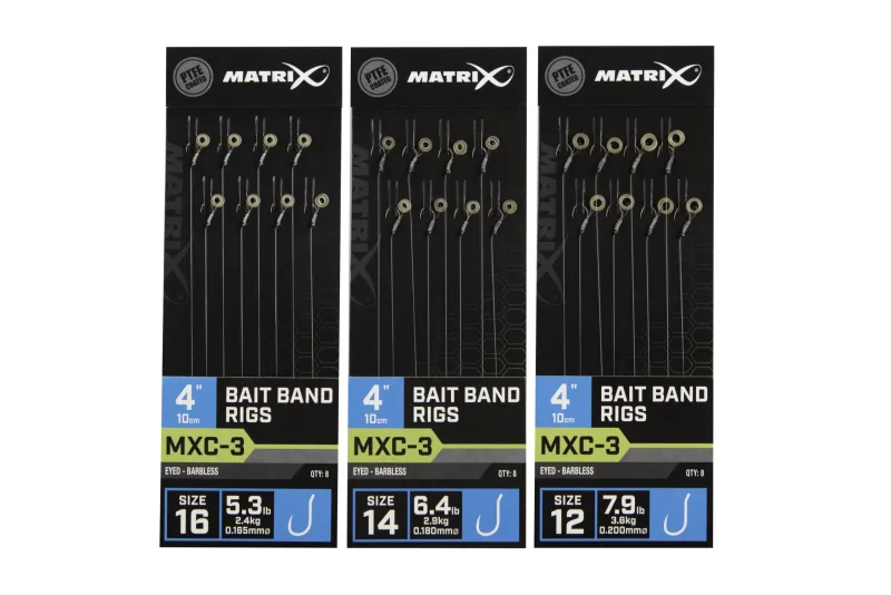 Matrix - MXC-3 Barbless 10cm Bait Band Rigs