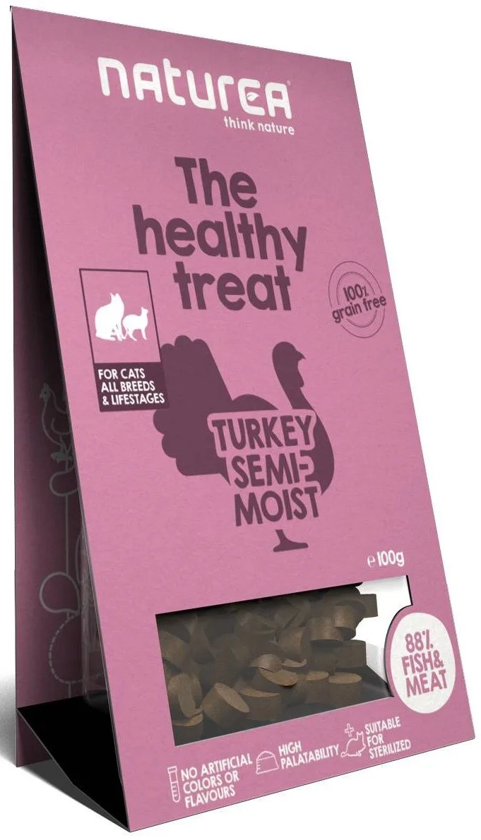 Naturea - Cat Treats Turkey Semi-moist 100gr
