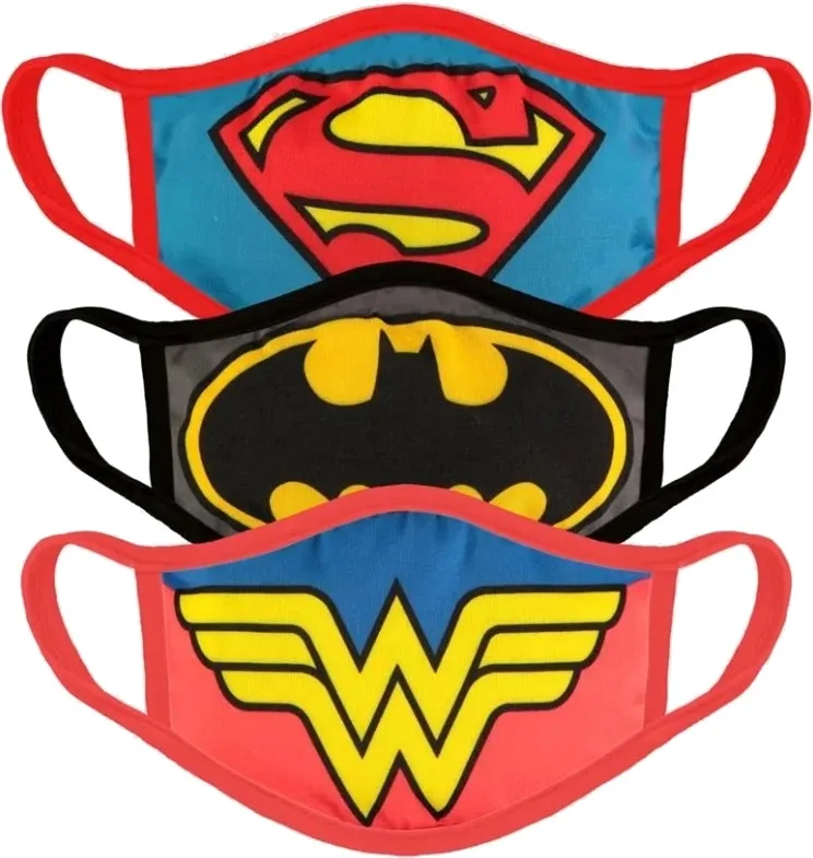 Justice League - Face Masks (3 Pack)